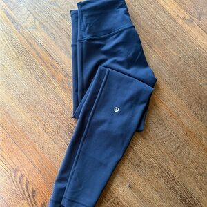 lululemon athletica navy Leggings wunder train